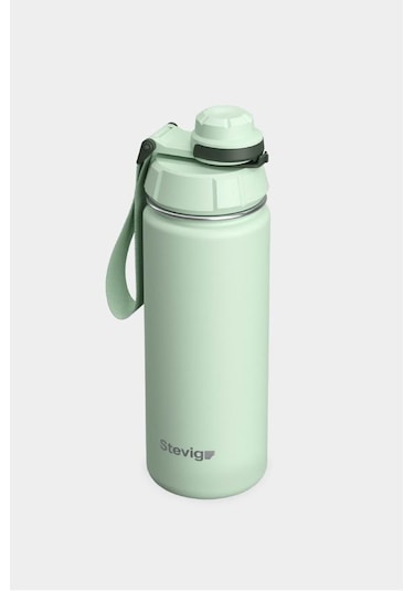 Stevig 1 Hand Leak-proof Sızdırmaz Çelik Termos 500 Ml Smoke Green St-221