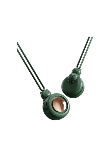 Mf019c Tatlı Kedi Yapraksız Taşınabilir Asılı Boyun Fan Pink 9od08a Yeşil