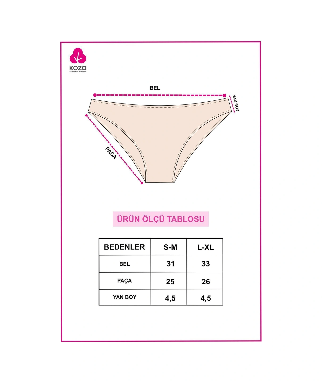 Kadın 3'lü Pamuklu Basic Külot 11040 Kırmızı - Ekru