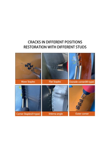 Ranyeek 1600 Adet 8 Farklı Tip Otomobil Tampon Plastik Tamir Kaynak Çivi, Paslanmaz Çelik, Plastik Parça Kırık Tamiri İçin Çivi Seti