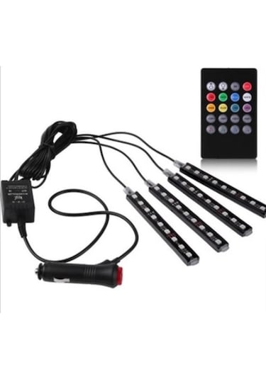 Ayak Altı Aydınlatma Led Araç Içi Sese Duyarlı Rgb Led Kumandalı (540120184)