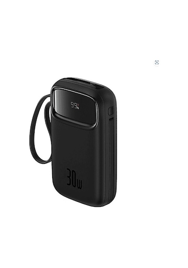 Baseus Qpow2 30w 10k Taşınabilir Şarj Cihazı Siyah Siyah