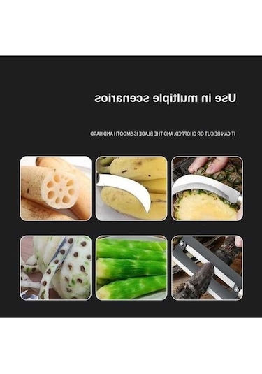 Ulzyvf 2 Takım 4'lü Paslanmaz Çelik Ananas Bıçağı Seti Gümüş Gümüş