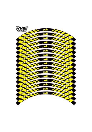 Rvell Tvs Uyumlu Jant Şeridi Sarı 002 1.Resim