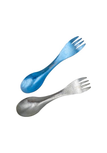 Skycıty Titanyum Spork Ultra Hafif Kaşık Çatal Taşınabilir Yemek Takımı 2'si 1 Arada Kamp Gereçleri Sırt Çantasıyla Gezinti Yürüyüş Açık Hava B Çok Renkli