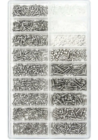 Gözlük Tamir Vidaları Güneş Gözlüğü Tamir Küçük Vidalar Kiti Paslanmaz Çelik Alet Seti Yaklaşık 1000 Adet Diğer