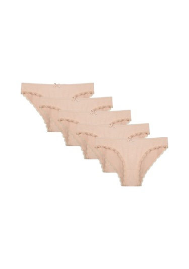 5'li Özel Viskon Kadın Külot 2195t Ten