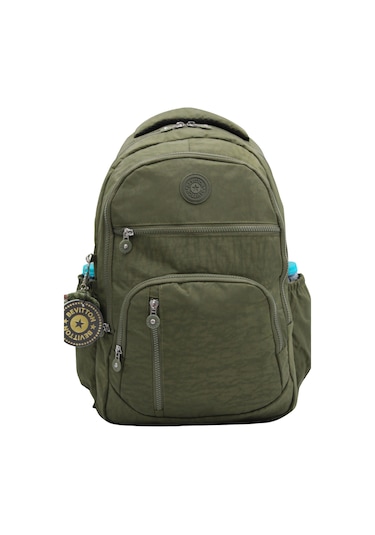 Suya Dayanıklı Krinkıl Kumaş Haki Okul Çantası 1700