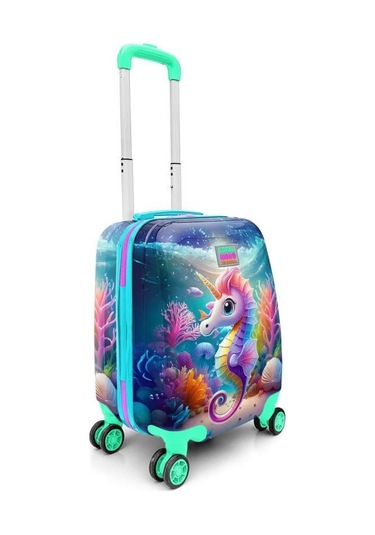 Coral High Kids Denizatı Desenli Çocuk Valizi 16792 Çok Renkli
