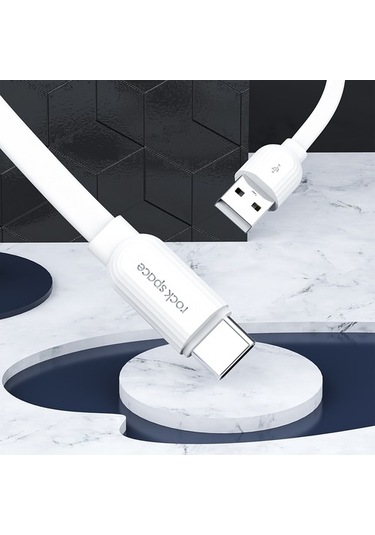 Rock Space S5 Type-C Şarj Ve Data Aktarım Kablosu 1Mt 3A