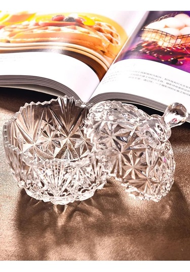Kristal Cam Şekerlik Lokumluk 250ml Çap10cm