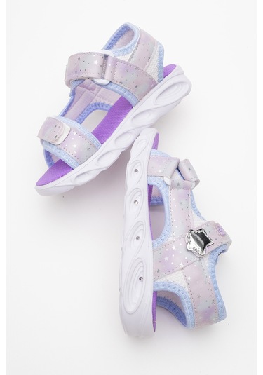 Mnpc Kız Çocuk Mavi Işıklı Anatomik Hafif Günlük Sandalet 25y2s1006756 Mavi