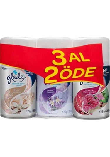 Glade Otomatik Sprey Oda Kokusu Yedek Karışık 3 x 269 ML