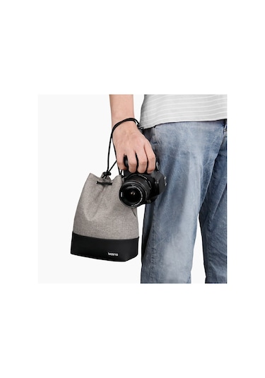 Baona Su Geçirmez Mikro Slr Kamera Çantası Koruyucu Kapak İpli Kılıf Çantası, Renk: Büyük Gri Diğer