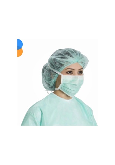 Bağcıklı 3 Katlı Cerrahi Maske 100'lü - 1 Kutu