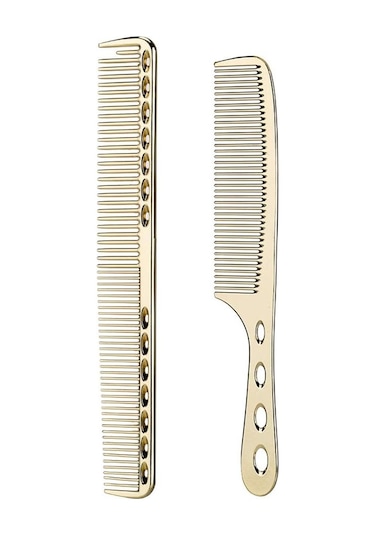 Kuaförlük İçin 2 Paket Anti-statik Paslanmaz Çelik Saç Tarağı