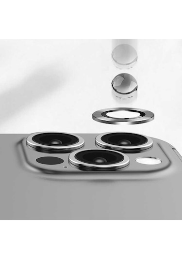 Noktaks - İphone 13 Uyumlu - Kamera Lens Koruyucu Cl-07 - Siyah - T21298 Siyah