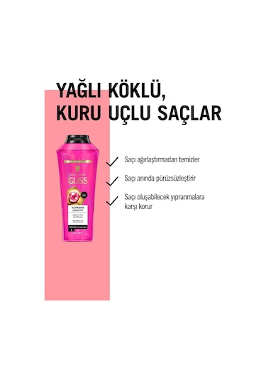 Gliss Supreme Length Uzun Saçlara Özel Şampuan 4 x 400 ML + Tarak