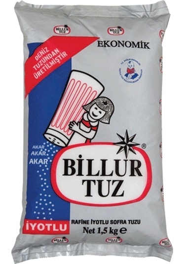 Billur Tuz Rafine İyotlu 10 x 1500 G