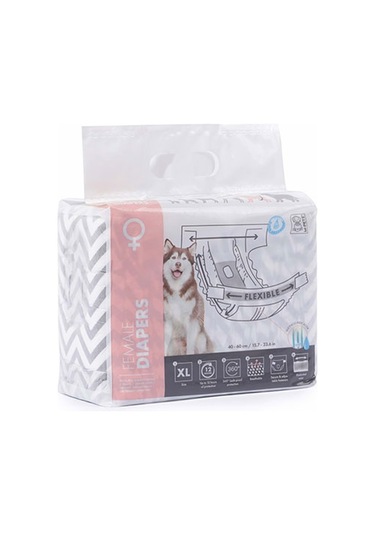 M-pets Diapers Dişi Köpekler İçin Külot Bez Xl 10lu 35x60 Cm 244-72008.01