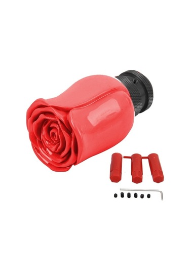 Tongxida Gül Çiçekli Otomatik/manuel Vites Araba Topuzu Kırmızı Kırmızı