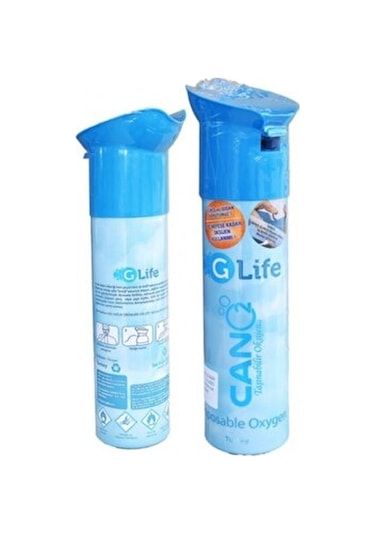 Glife Can O2 Taşınabilir Sprey 200 Nefeslik Oksijen Tüpü x 2