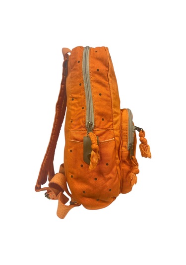 Kaliteli Renkli Vintage Disayn Günlük Sırt Gezi Okul Seyahat Çantası 31 Cm X 41 Cm Turuncu