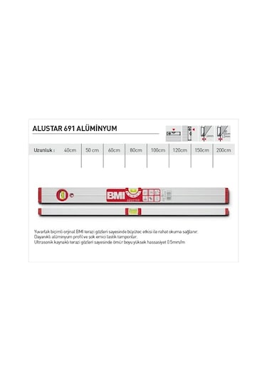 Bmı Bmı Su Terazisi 50 Cm