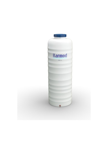 500 Litre Polietilen Dikey Su Deposu - Beyaz - Boru Model