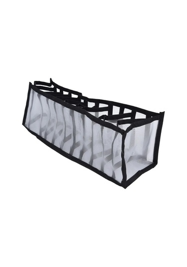 Fosenze Siyah Çok Amaçlı Klasörlü Depolama Kutusu - Nylon Malzeme, Kuru, Katlanabilir, 33x16x40 Cm - Giyim, Kozmetik Ve Çeşitli Eşyalar İçin Siyah