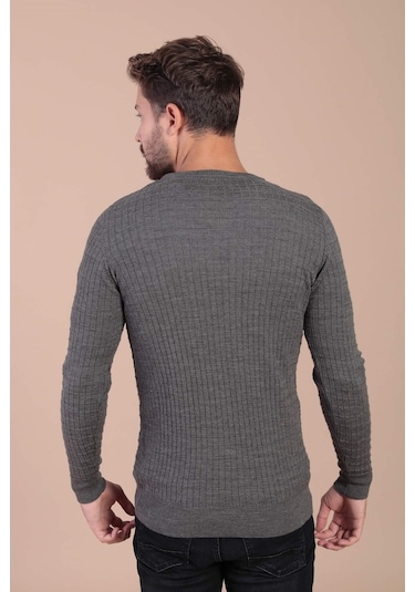 Ferraro Bisiklet Yaka Superfine Yün Kazak - Antrasit Antrasit (490433313) Antrasit