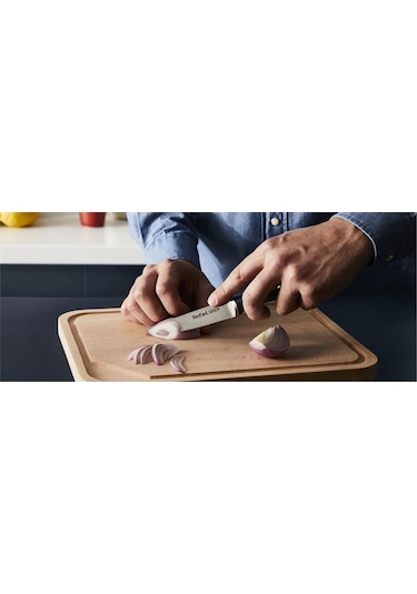 Tefal Ice Force Ahşap Standlı 3'lü Bıçak Seti 001 Siyah