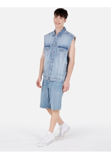 Colins 010 West Normal Kesim Lacivert Erkek Jean Yelek Cl1069581 Cl1069581 Q1.V1 Dn04294