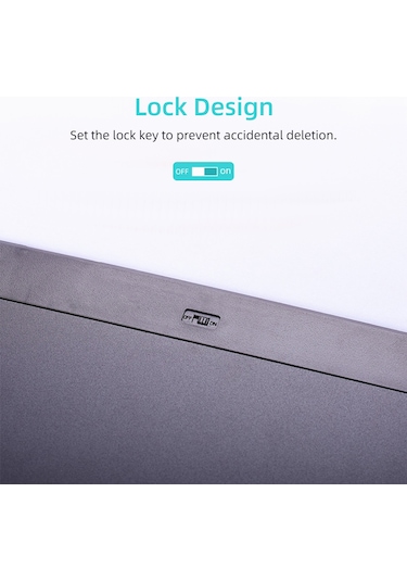 Youmex 12 İnç Renkli Lcd Yazı Tahtası - Çocuklar Ve Yetişkinler İçin Tek Tıkla Silme Özellikli Çizim Tableti