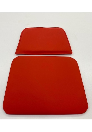 Knsz minder seti 1 li zng&mğr&uslu krm suni deri tel bar sandalyesi oturma ve sırt minderi set