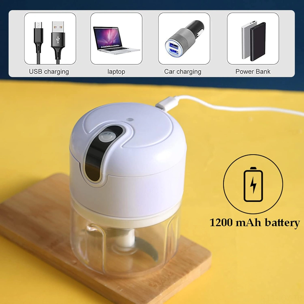 Youmex Usb Şarjlı Elektrikli Zeytinyağlı Biber Dilimi, Sebze Ve Et Döneri - 250ml Kapasite, Ev Ve Piknik İçin Uygun Mavi