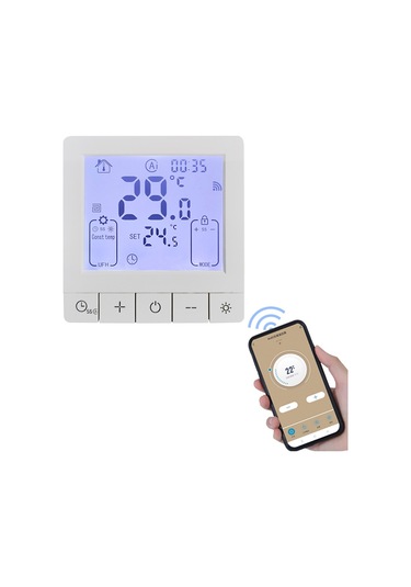 Mufunye Akıllı Wifi Termostat - Yerden Isıtma İçin 16a, Google Uyumlu, 24h Zamanlayıcı