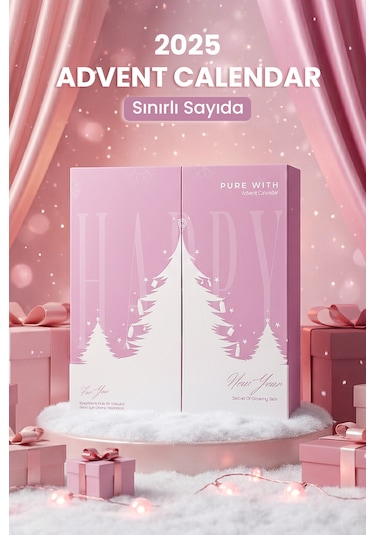 Advent Calendar 2025 Bakım Seti Duş Jeli, Body Milk, Face Milk, Scrub, Dudak Peelingi ,yılbaşı Mango