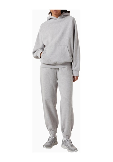 Represent Boyfriend Hoodie, Premium Brushed Fleece Kapüşonlu Sweatshirt Gri