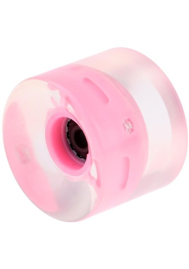 Homyl 4 Adet 60mm Işıklı Kaykay Longboard Tekerlekleri Pembe Pembe Çok Renkli