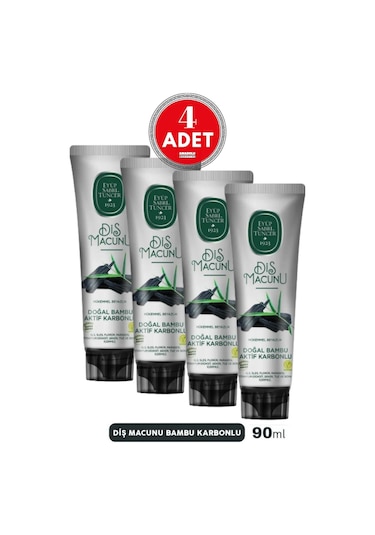 Eyüp Sabri Tuncer Doğal Bambu Karbonlu Diş Macunu 4 x 90 ML