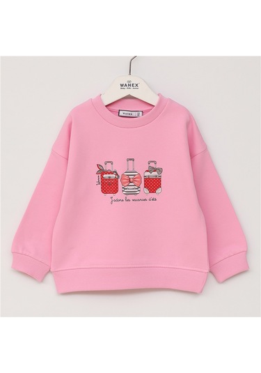 Wanex Kız Çocuk Uzun Kol Kalın Sweat - 32370 Pembe