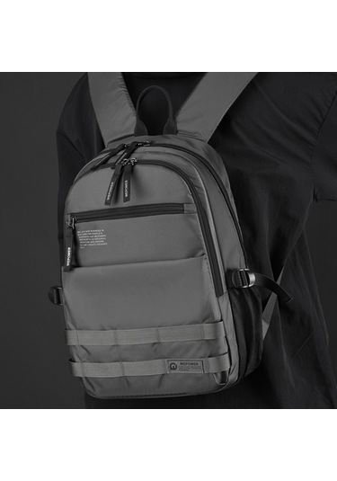 Wepower 2329 Su Geçirmez Naylon Rahat Sırt Çantası Nefes Alabilir Erkek Sırt Çantası 14 Inç Dizüstü Bilgisayar İçin Gri