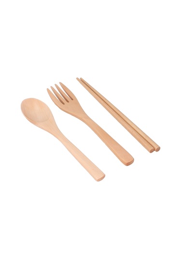 Kangvka Ağaç Kayın Yemeklik Seti 3 Parça - Gezi, Kamp İçin - Sağlıklı, Dayanıklı Ve Kolay Temizlenir Diğer