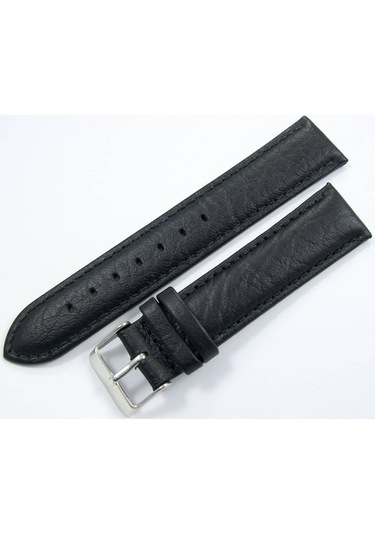 Bizon Deri Saat Kayışı 20Mm Siyah Saat Kordonu 1. Kalite Çatlak