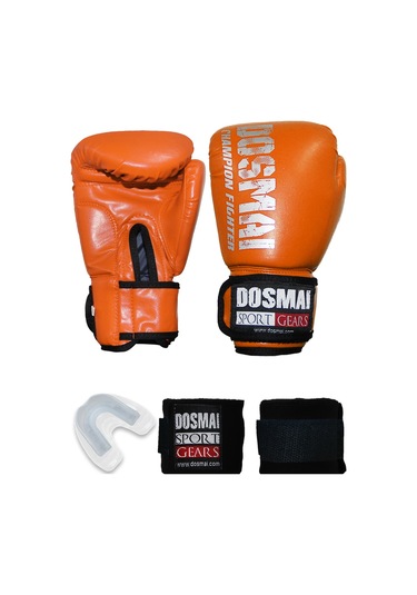 Dosmai Esquize Boks Eldiveni Boks Dişlik Boks Bandaj Seti Turuncu
