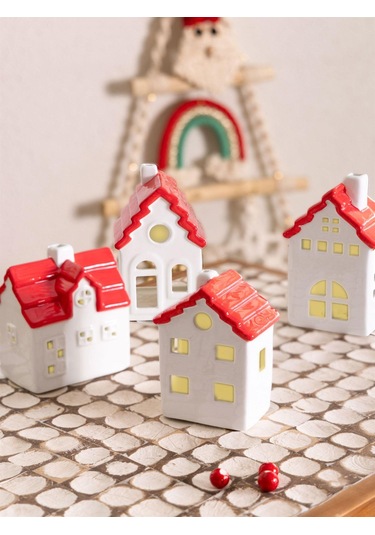 The Mia Dekoratif Led Işıklı Yılbaşı Evi 8x6x12 Cm Sus0118
