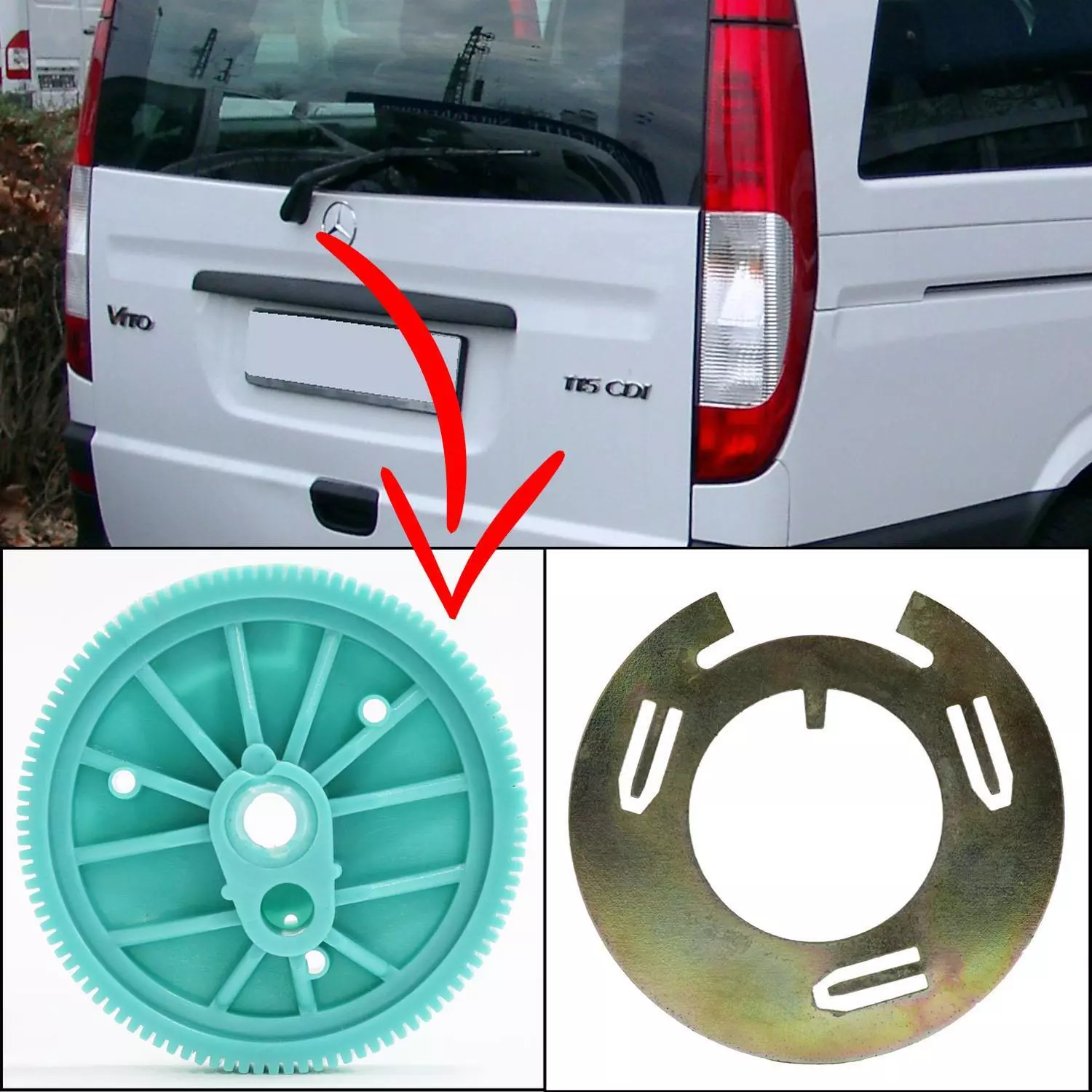 Mercedes Vito W639 / Viano W639 Arka Silecek Motor Dişlisi