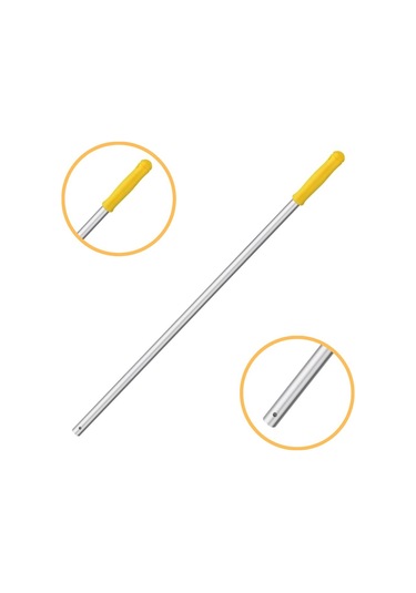 Mulpex Premium Kalite Alüminyum Eloksallı Sap,Delikli 140 cm.Sarı