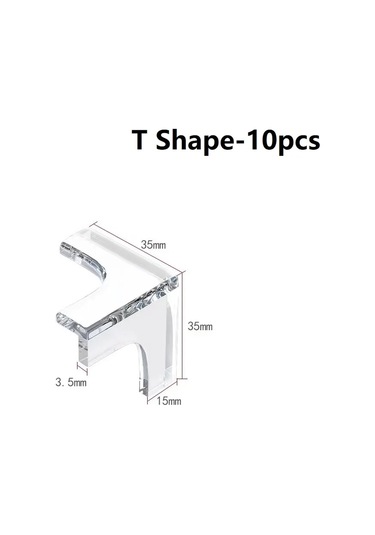 10 Adet Güvenliği Aydınlık Silikon Koruyucu Masa Köşe Kenar Koruma Kapağı Elekt L Shape-10pcs L Shape-10pcs Çok Renkli